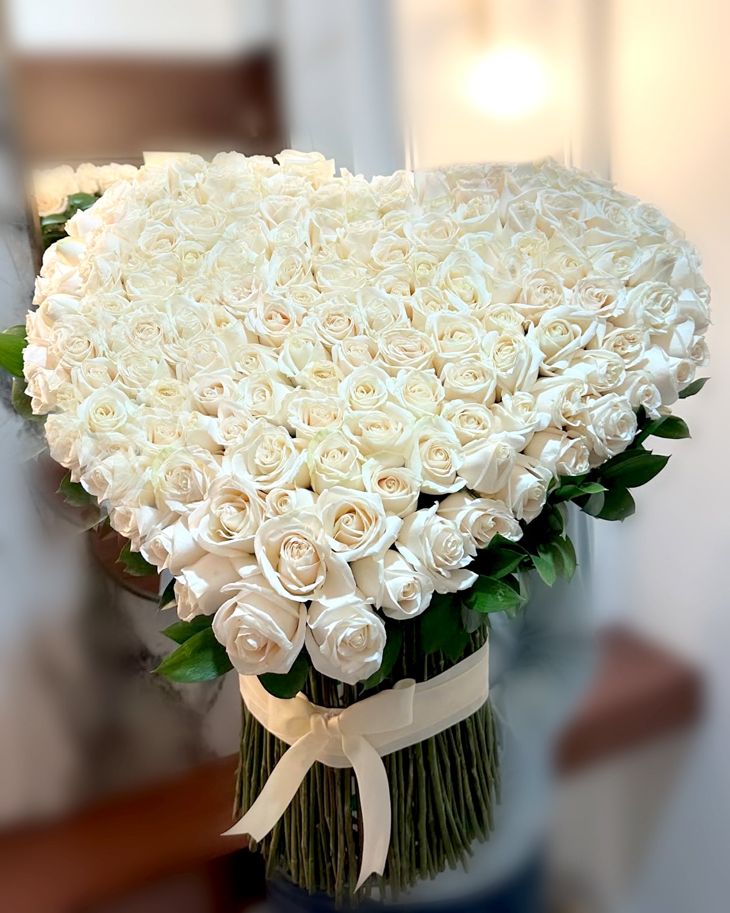 Heart Shaped Red Roses Red, Pink, White colors
