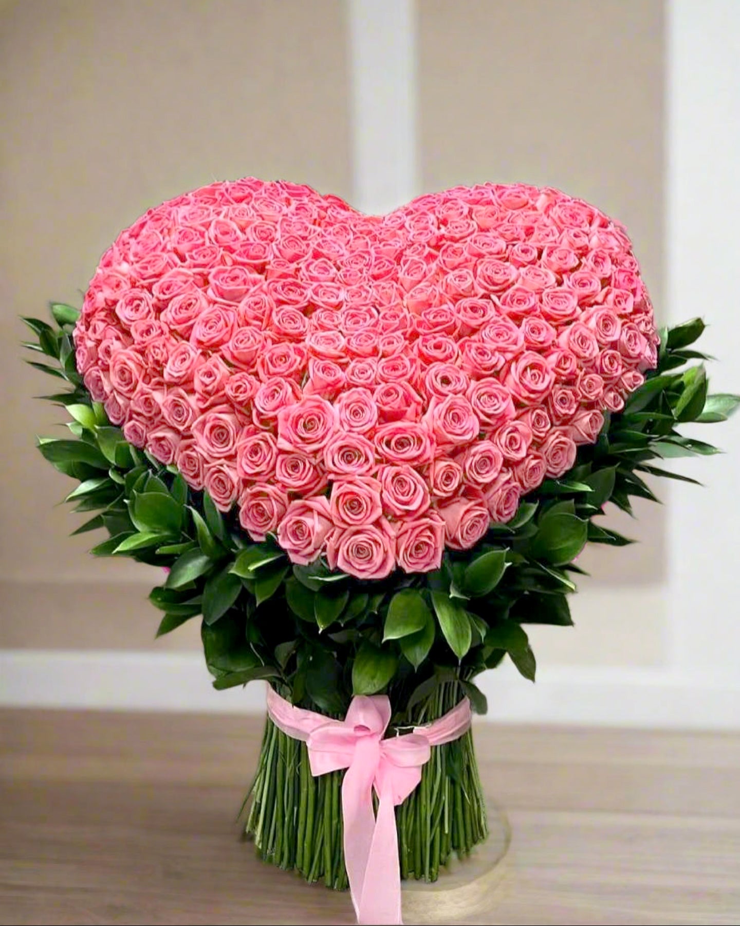 Heart Shaped Pink Roses