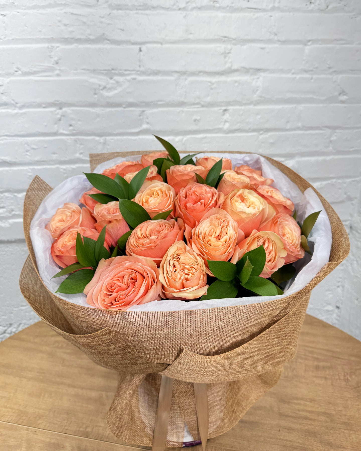 Two Dozen Peach Roses